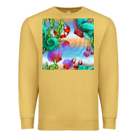 Antique Gold seahorse and beach Premium Sweatshirt - BundleAndBundleShop