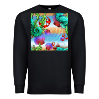 Black seahorse and beach Premium Sweatshirt - BundleAndBundleShop