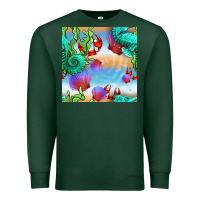 Sports Green seahorse and beach Premium Sweatshirt - BundleAndBundleShop