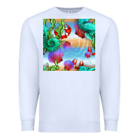 White seahorse and beach Premium Sweatshirt - BundleAndBundleShop