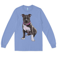Colony Blue pitbull Long Sleeve Tee - RanaPortraitStore