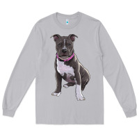 Moon Dust pitbull Long Sleeve Tee - RanaPortraitStore