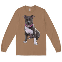 Toasted Coconut pitbull Long Sleeve Tee - RanaPortraitStore