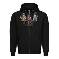 Black autism awareness Zipper Hoodie - SublimationCraftShop