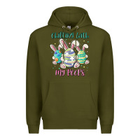 Army Green chilling with my peeps Premium Hoodie - MaliasSmallBusiness
