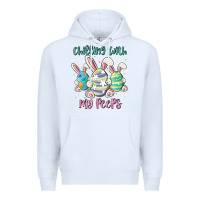White chilling with my peeps Premium Hoodie - MaliasSmallBusiness
