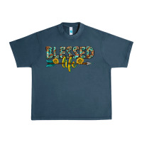Midnight Navy blessed life western Urban Heavy Tee - texasbilliewilder