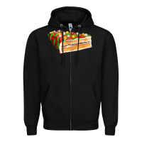 Black red christmas cake fa element 1 Zipper Hoodie - FaDigitalArtStudio