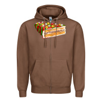 Chestnut red christmas cake fa element 1 Zipper Hoodie - FaDigitalArtStudio