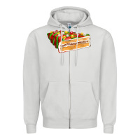 Dove Grey red christmas cake fa element 1 Zipper Hoodie - FaDigitalArtStudio