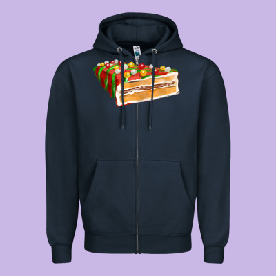 Red Christmas Cake Fa Element 1 Zipper Hoodie Designed By Fadigitalartstudio