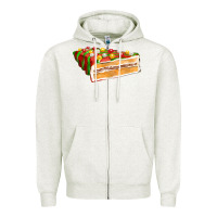 Oatmeal Heather red christmas cake fa element 1 Zipper Hoodie - FaDigitalArtStudio