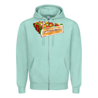 Seafoam red christmas cake fa element 1 Zipper Hoodie - FaDigitalArtStudio