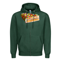 Sports Green red christmas cake fa element 1 Zipper Hoodie - FaDigitalArtStudio