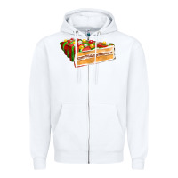 White red christmas cake fa element 1 Zipper Hoodie - FaDigitalArtStudio