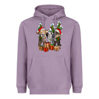 Lavender western christmas cows and cactuses Heavyweight Hoodie - AdoDesignShop