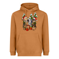 Meerkat western christmas cows and cactuses Heavyweight Hoodie - AdoDesignShop