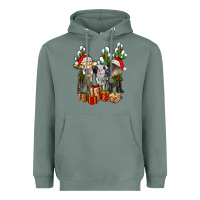 Sage western christmas cows and cactuses Heavyweight Hoodie - AdoDesignShop