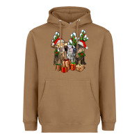 Toasted Coconut western christmas cows and cactuses Heavyweight Hoodie - AdoDesignShop