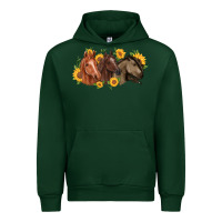 Forest Green western horses Urban Hoodie - MaliasSmallBusiness