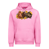 Fuchsia Pink western horses Urban Hoodie - MaliasSmallBusiness