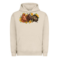 Pigment French Oak western horses Urban Hoodie - MaliasSmallBusiness