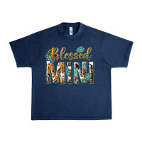 Navy blessed mini with leopard and aztec Urban Heavy Tee - texasbilliewilder