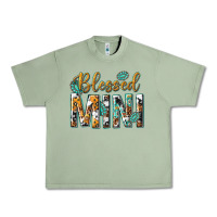 Oil Green blessed mini with leopard and aztec Urban Heavy Tee - texasbilliewilder