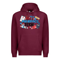Burgundy pharmacy tech Premium Hoodie - MaliasSmallBusiness