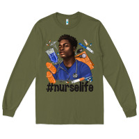Army Green afro man nurse life Long Sleeve Tee - texasbilliewilder