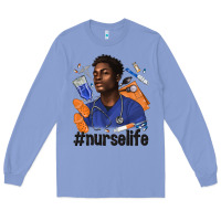 Colony Blue afro man nurse life Long Sleeve Tee - texasbilliewilder