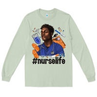 Matcha afro man nurse life Long Sleeve Tee - texasbilliewilder