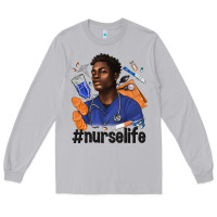Moon Dust afro man nurse life Long Sleeve Tee - texasbilliewilder