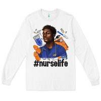 White afro man nurse life Long Sleeve Tee - texasbilliewilder