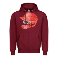 Burgundy red baseball batting helmet fa element Zipper Hoodie - FaDigitalArtStudio