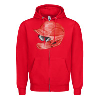 Red red baseball batting helmet fa element Zipper Hoodie - FaDigitalArtStudio