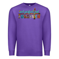 Purple not perfect just forgiven Premium Sweatshirt - Artiststas