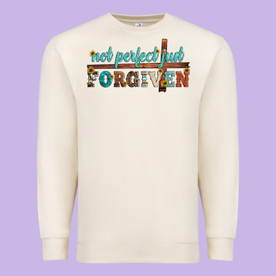 Not Perfect Just Forgiven Premium Sweatshirt Designed By Artiststas