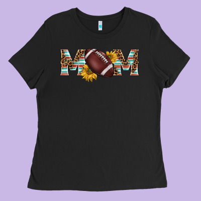 American Football Mom Ladies Tee Designed By Barkaloodesign