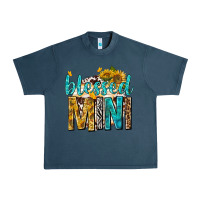 Midnight Navy blessed mini with sunflowers Urban Heavy Tee - texasbilliewilder