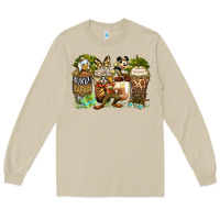 Mushroom safari cartoon characters coffee cups Long Sleeve Tee - Zillion Design Studio