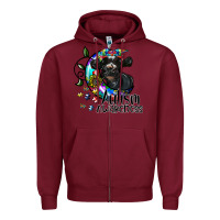 Burgundy autism awareness Zipper Hoodie - SublimationCraftShop