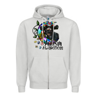 Dove Grey autism awareness Zipper Hoodie - SublimationCraftShop