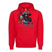 Red autism awareness Zipper Hoodie - SublimationCraftShop