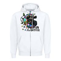 White autism awareness Zipper Hoodie - SublimationCraftShop