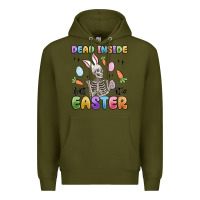 Army Green dead inside but it's easter Premium Hoodie - MaliasSmallBusiness
