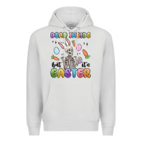 Dove Grey dead inside but it's easter Premium Hoodie - MaliasSmallBusiness