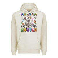 Oatmeal Heather dead inside but it's easter Premium Hoodie - MaliasSmallBusiness