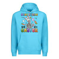 Ocean Blue dead inside but it's easter Premium Hoodie - MaliasSmallBusiness
