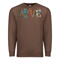 Chestnut western love with cross Premium Sweatshirt - Artiststas